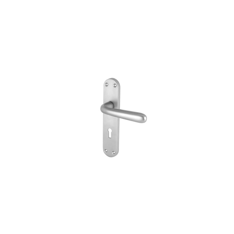 Touchpoint Arezzo Lock Door Handle – Keyhole – 182 x 39mm – Satin Chrome