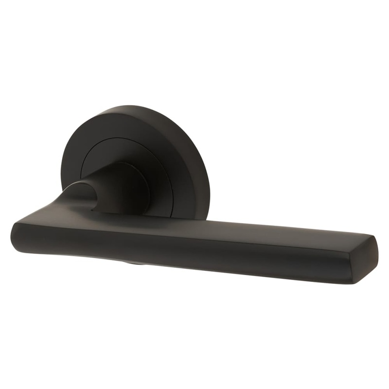 Touchpoint Lexi Door Handle on Rose – Matt Black