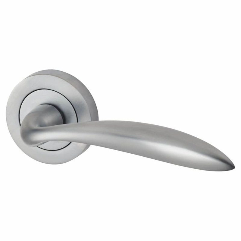 Touchpoint Morgan Door Handle on Rose – Satin Chrome