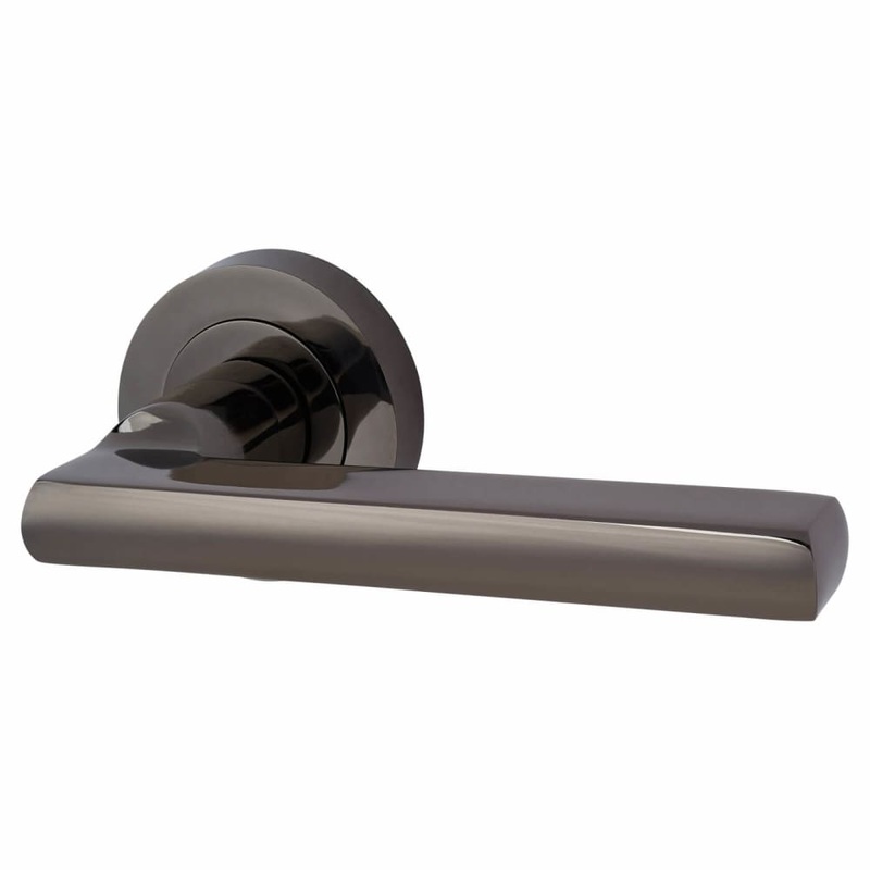 Touchpoint Sophia Door Handle on Rose – Black Nickel