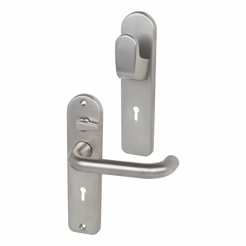 UNION 3R35 Return to Door Nightlatch Lock Door Handle – Keyhole – Satin Chrome