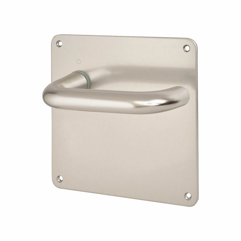 Altro 20mm Return to Door Latch Door Handle – 160 x 160 x 3mm – Satin Aluminium
