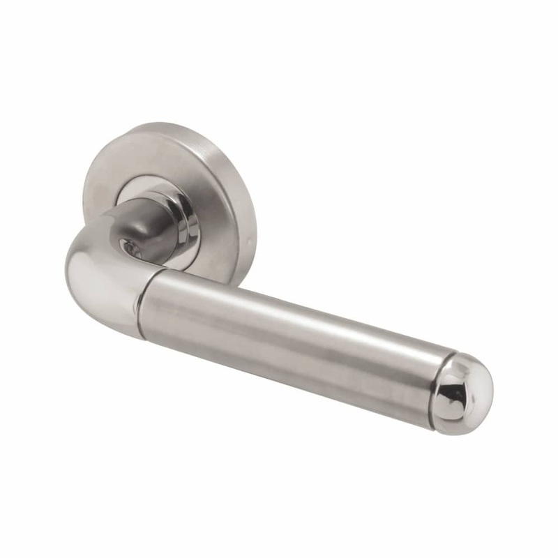 Altro Duo 3 Style Door Handle on Rose – Polished/Satin Stainless Steel