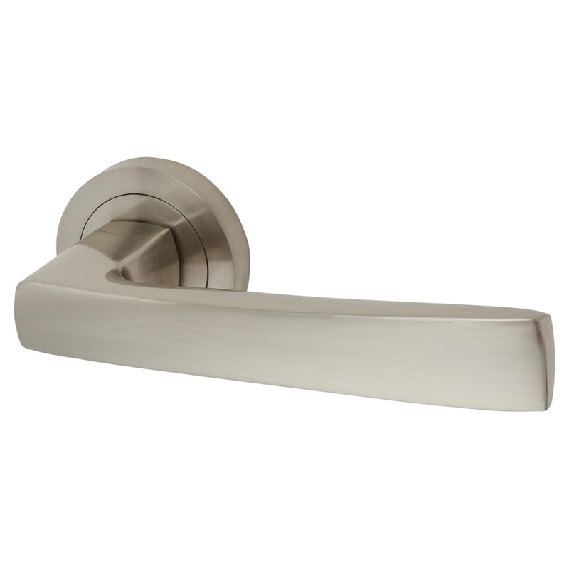 Altro Ivy Door Handle on Rose – Satin Nickel