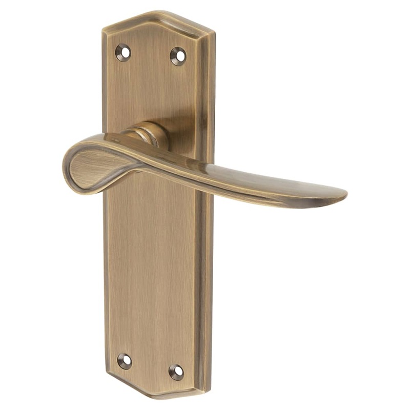 Altro Rome Latch Door Handle – 170 x 50mm – Antique Brass