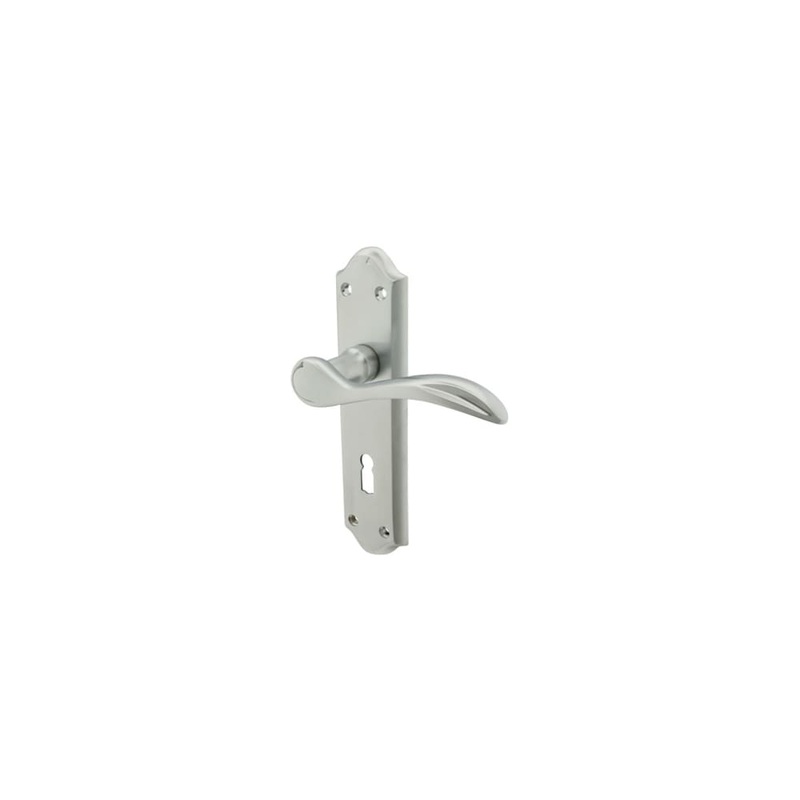 Carlisle Brass Madrid Lock Door Handle – Keyhole – 180 x 45mm – Satin Chrome