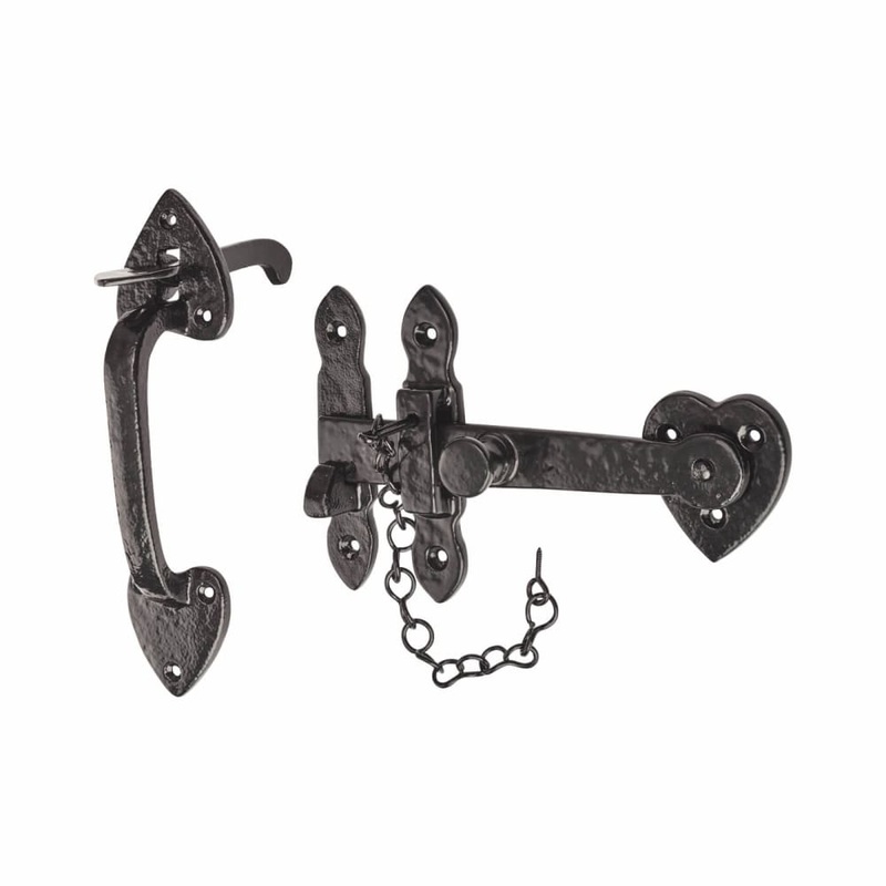 Elan Cottage Thumb Latch Set – Metalized Antique Black Iron