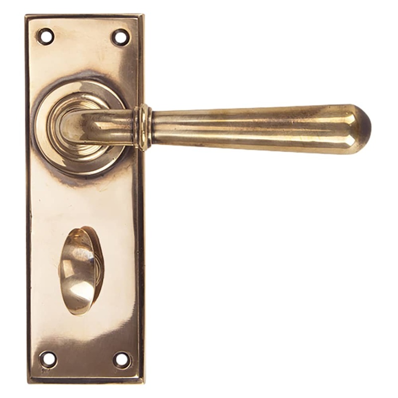 From The Anvil Newbury Bathroom Door Handle – 152 x 50mm – Polished Bronze