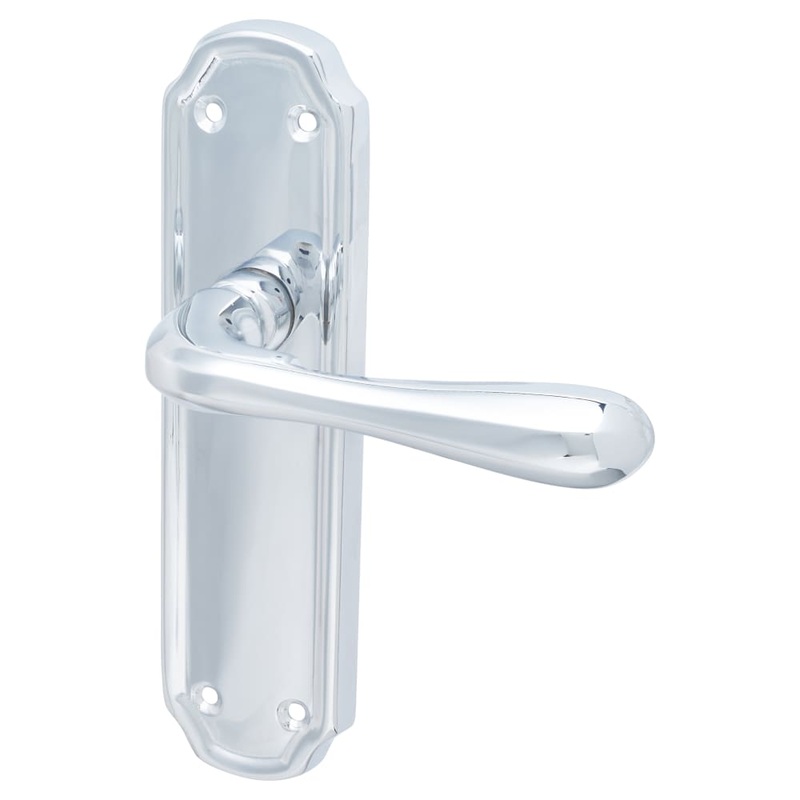 Hampstead Genoa Latch Door Handle – 168 x 45mm – Polished Chrome