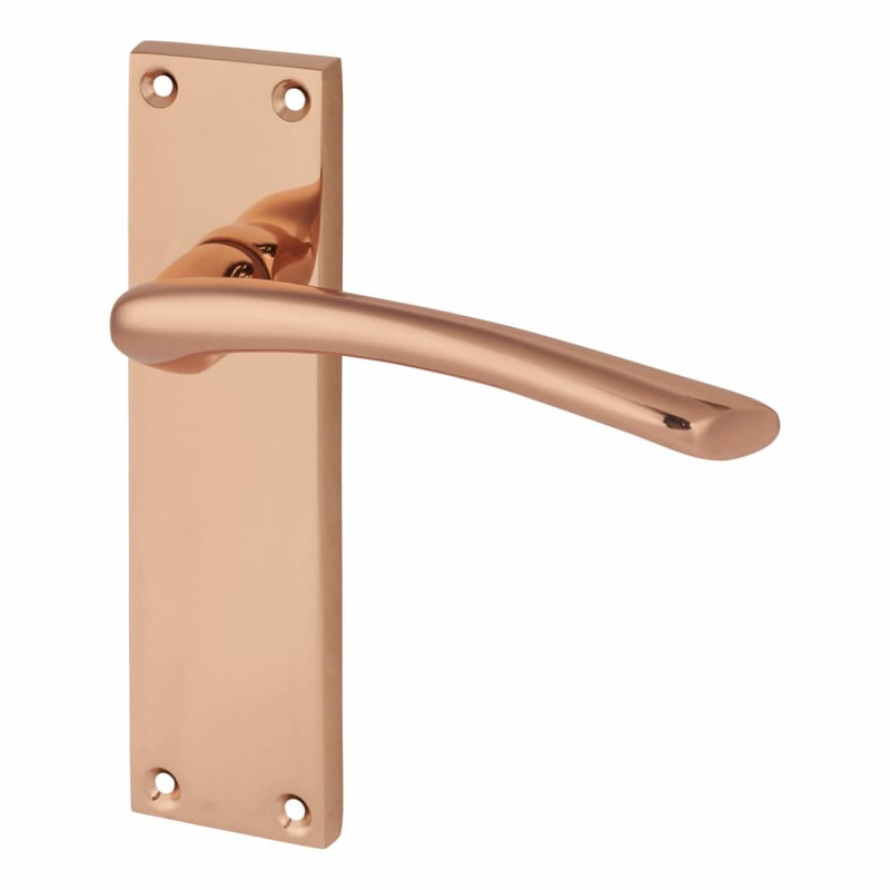 Hampstead Rimini Latch Door Handle – 151 x 42mm – Polished Copper