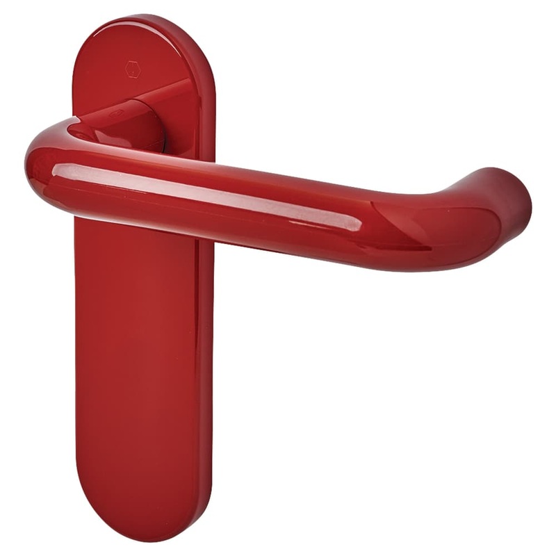 Hoppe Paris AR600/21 Nylon Steel Core Safety Latch Door Handle – 165 x 46mm – Rouge Red