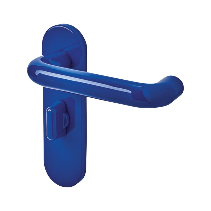 Hoppe Paris AR600/25 Nylon Steel Core Safety Bathroom Door Handle – 57mm c/c – Cobalt Blue