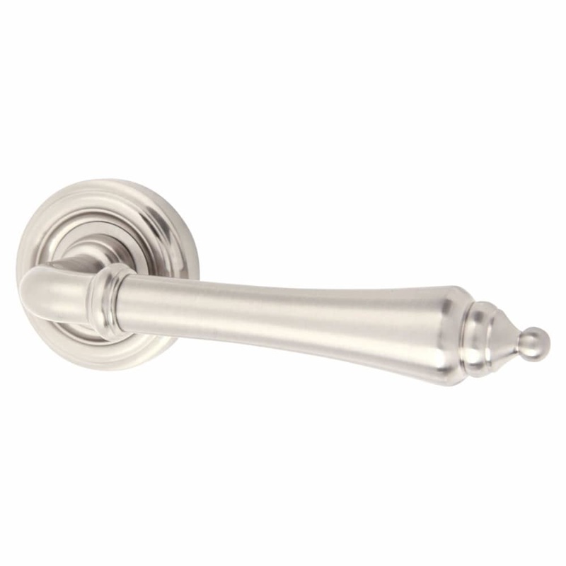Jedo Parisian Camille Door Handle on Rose – Satin Nickel