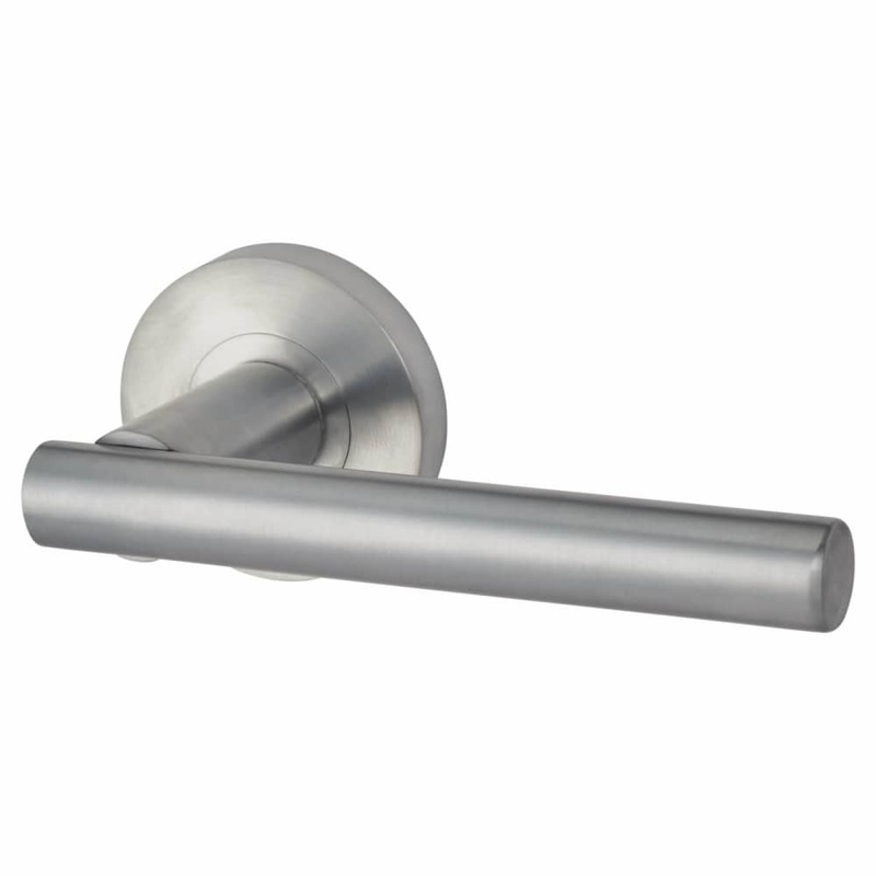 Jigtech Eden Door Handle on Rose – Satin Chrome