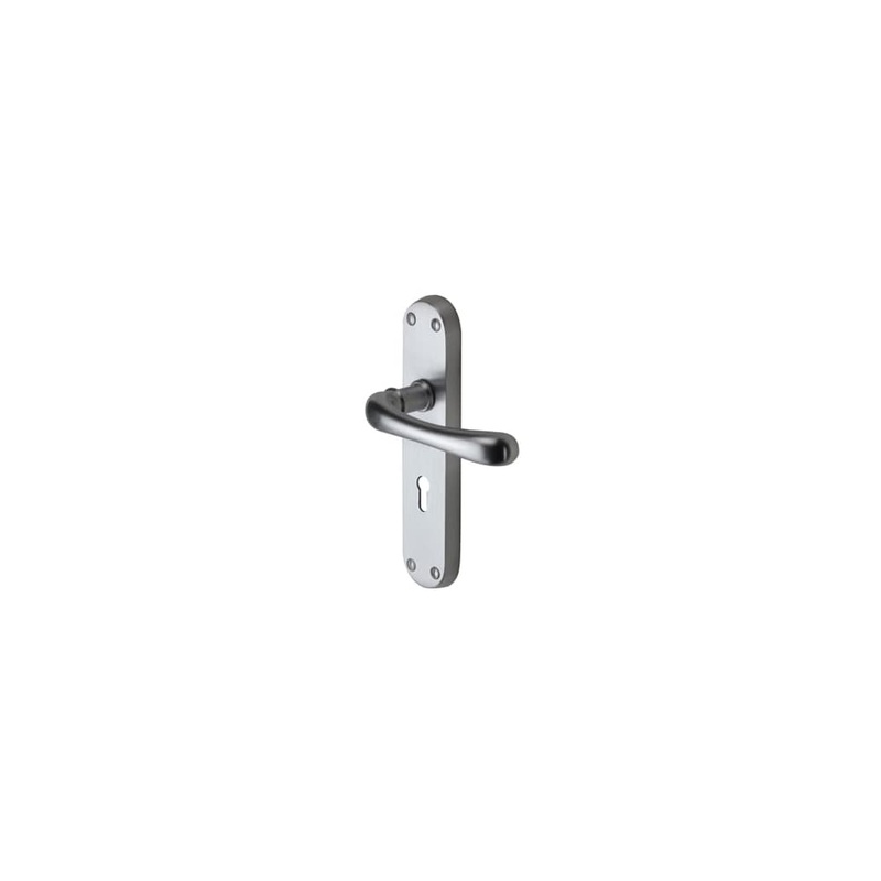 M Marcus Donna Lock Door Handle – Keyhole – 183 x 42mm – Satin Chrome