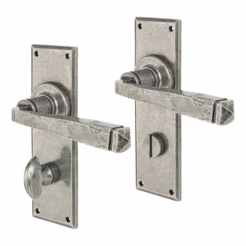 Olde Forge York Bathroom Door Handle – 152 x 48mm – Pewter