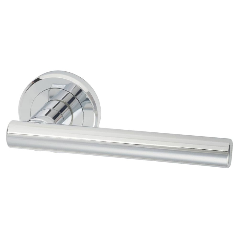 Serozzetta by Carlisle Brass Philadelphia Door Handle on Rose – Polished Chrome