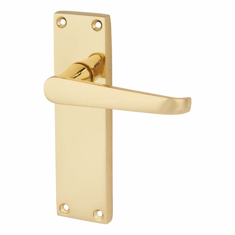 Touchpoint Mia Budget Straight Latch Door Handle – 153 x 42mm – Polished Brass