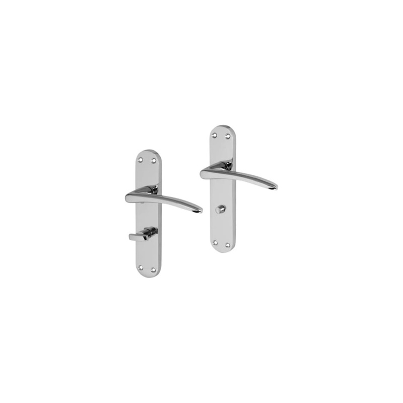 Touchpoint Salerno Bathroom Door Handle – 182 x 39mm – Polished Chrome