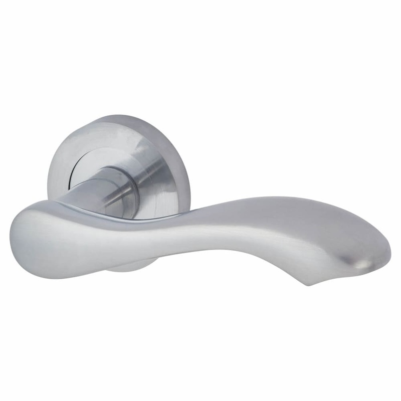Touchpoint Scarlett Door Handle on Rose – Satin Chrome