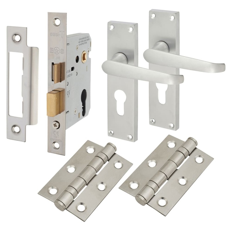 Touchpoint Victorian Euro Lock Door Handle Kit – Satin Chrome