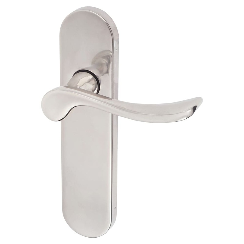 Urfic Berkshire Latch Door Handle – 113 x 39mm – Polished Nickel