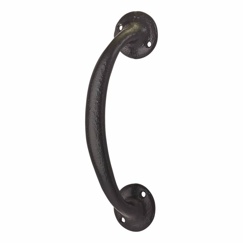 Victorian Bow Door Pull Handle – Screw Fix – 254 x 33mm – Antique Black Iron