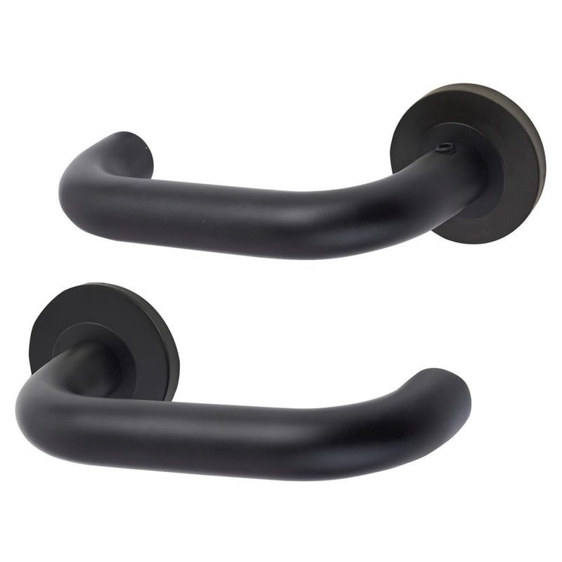 Altro 19mm Return to Door Handle on Rose – Matt Black