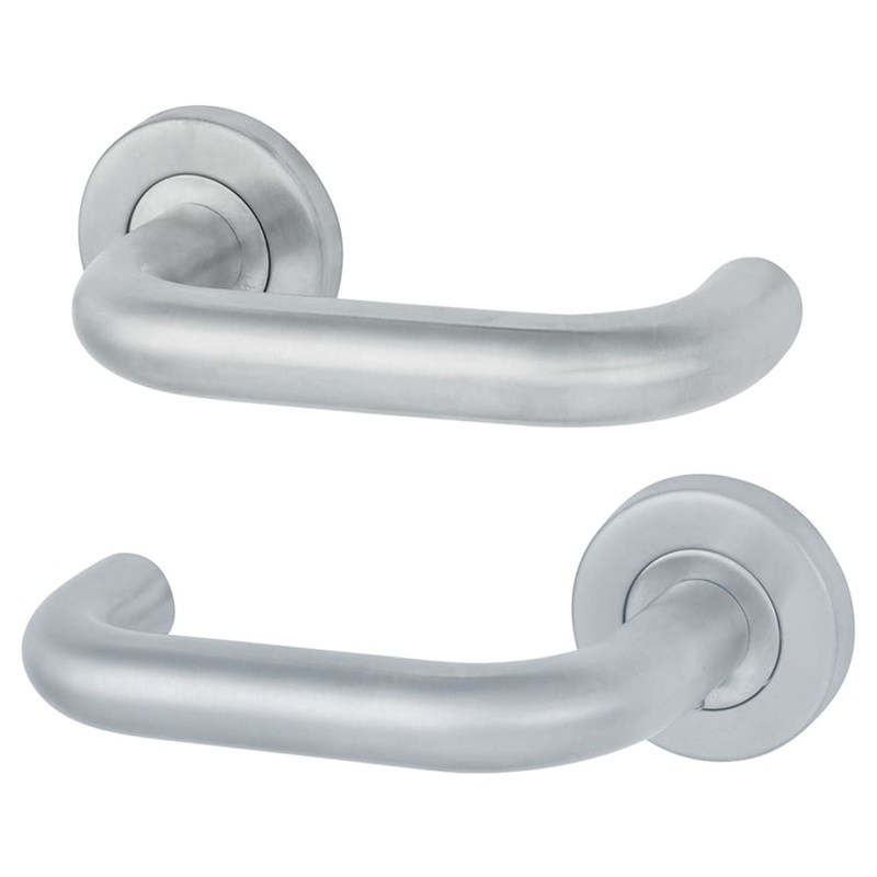 Altro 19mm Return to Door Handle on Rose – Satin Stainless Steel