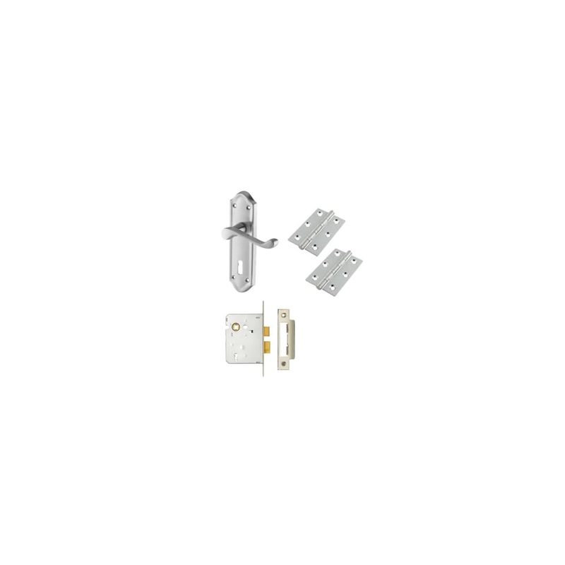 Altro Ashmead 3 Lever Sashlock Door Handle Kit – Satin Chrome