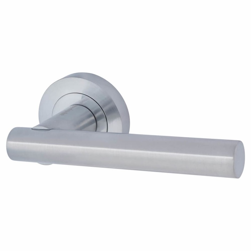 Altro Bella Door Handle on Rose – Satin Chrome
