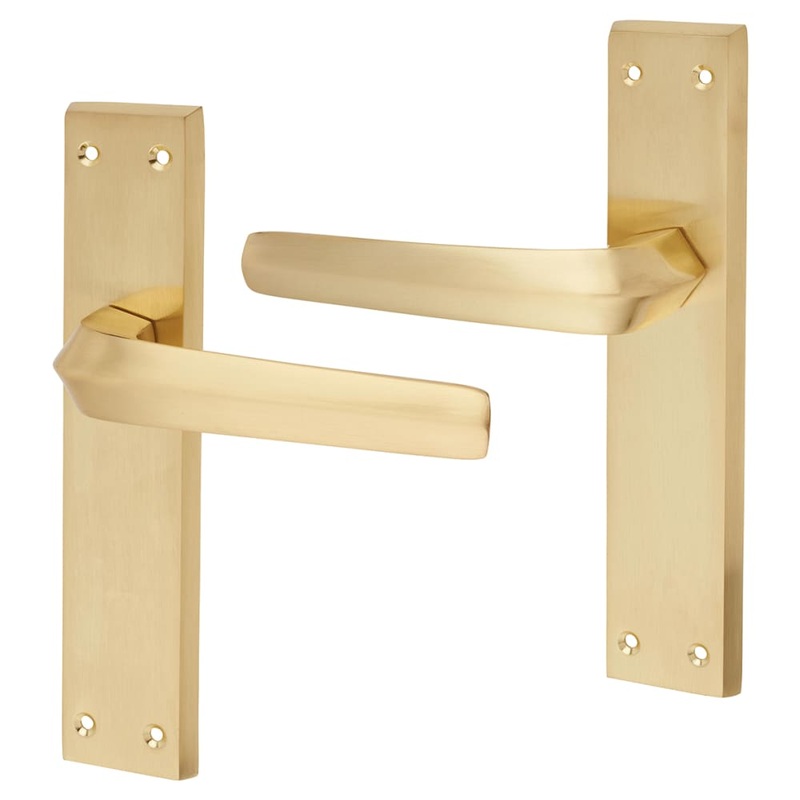 Altro Norley Latch Door Handle – 200 x 42mm – Satin Brass