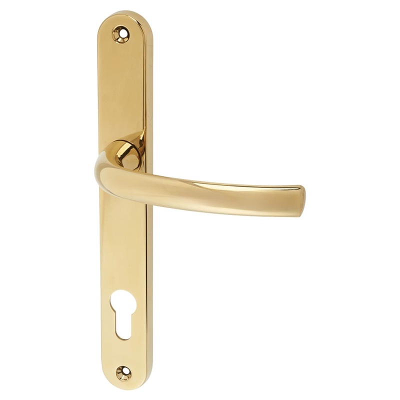 Arrone AR7550 uPVC Multipoint Door Handle – 92mm c/c – 44mm door – Polished Brass