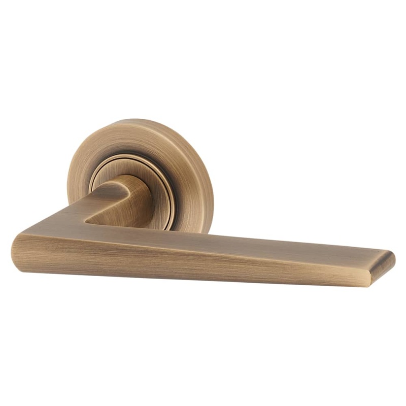 Burlington BUR10 by Frelan Mayfair Door Handle on Plain Rose – Antique Brass