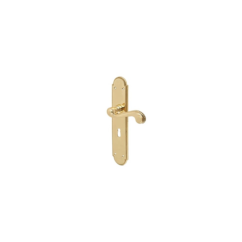 Carlisle Brass Chesham Georgian Lock Door Handle – Keyhole – 249 x 50mm – Polished Brass
