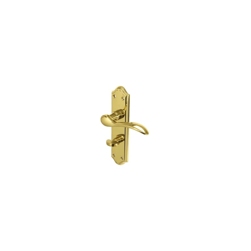 Carlisle Brass Madrid Bathroom Door Handle – 180 x 45mm – Polished Brass