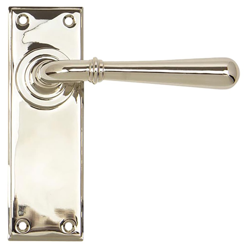 From The Anvil Newbury Latch Door Handle – 152 x 50mm – Polished Nickel