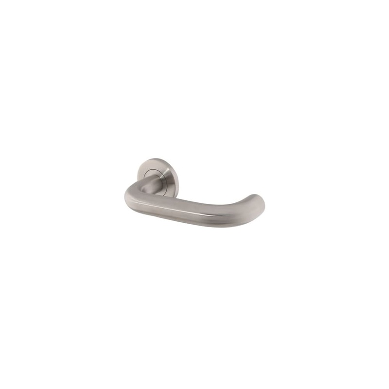 Hampstead 19mm Return to Door Handle on Rose – Satin Stainless Steel