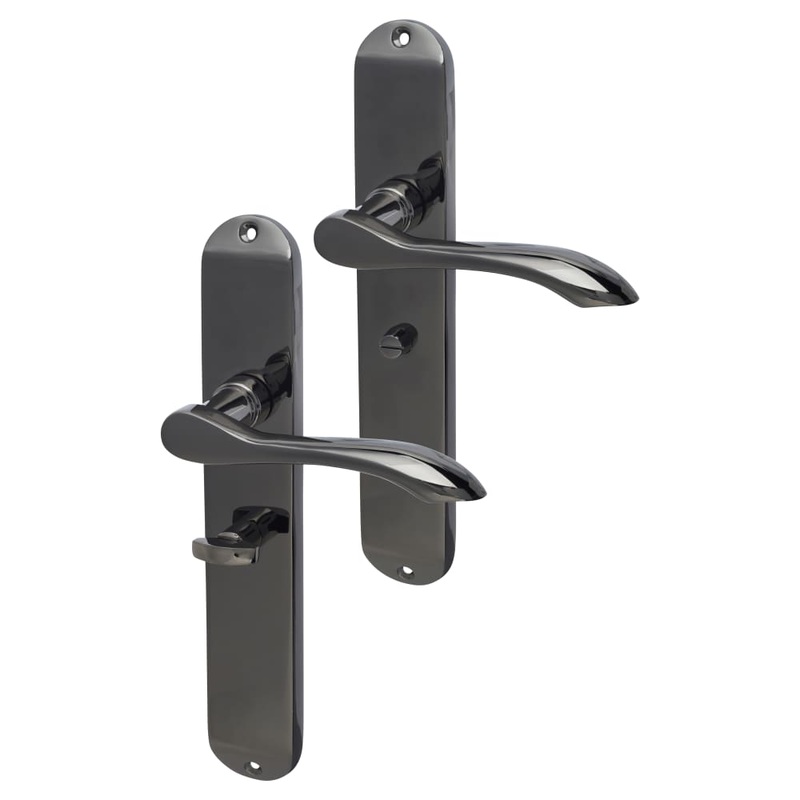 Hampstead Altea Bathroom Door Handle – 240 x 41mm – Black Nickel