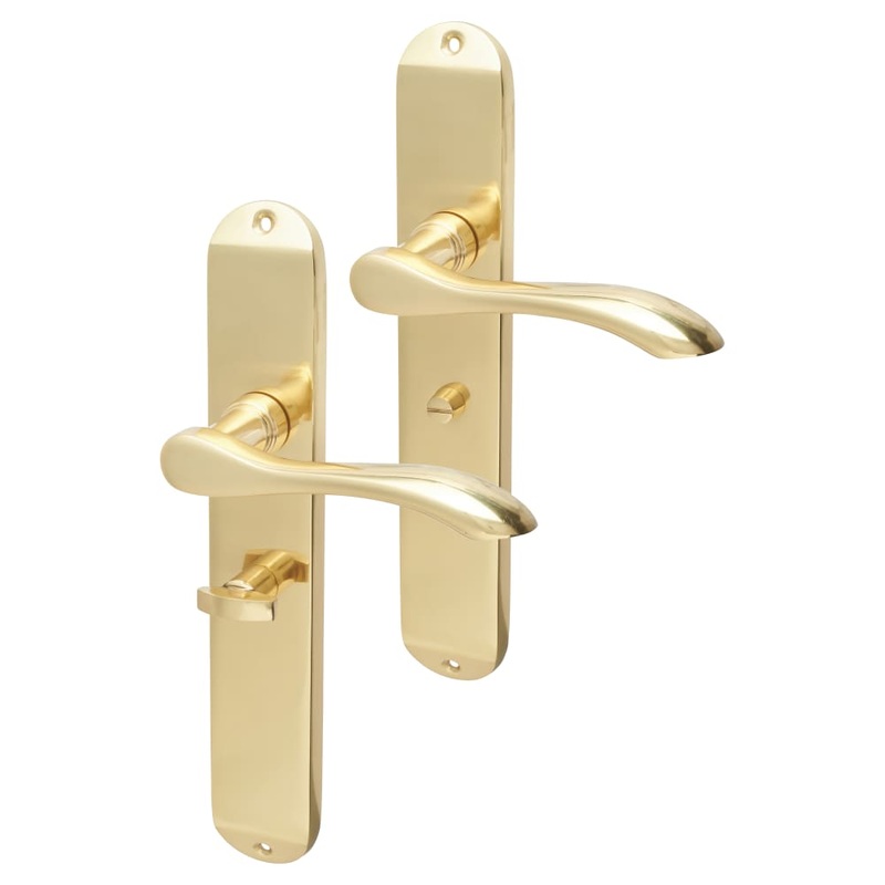 Hampstead Altea Bathroom Door Handle – 240 x 41mm – Polished Brass