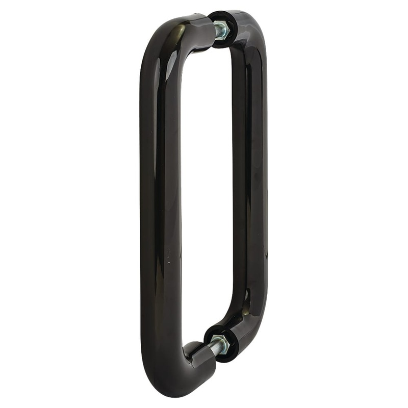 Hoppe AR602/220 Nylon D-Bar Door Pull Handle – Back to Back – 220mm c/c- Ebony Black