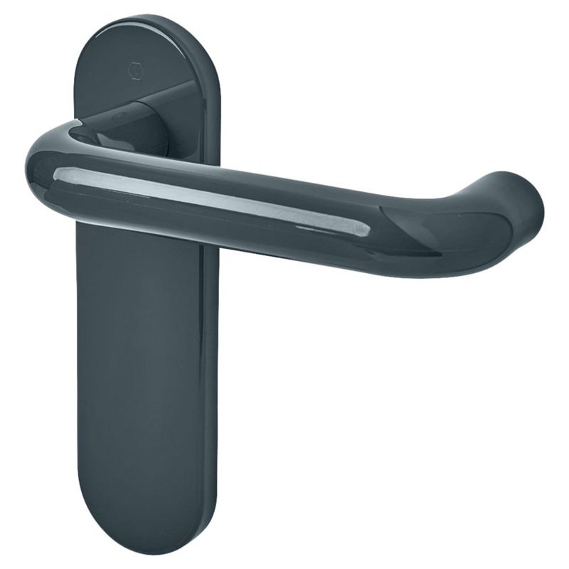 Hoppe Paris AR600/21 Nylon Steel Core Safety Latch Door Handle – 165 x 46mm – Anthracite Grey