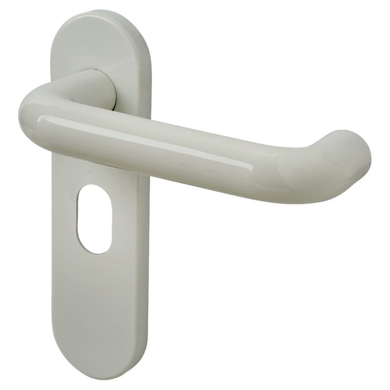 Hoppe Paris AR600/24 Nylon Steel Core Safety Door Handle – Oval – 48.5mm c/c – Diamond White