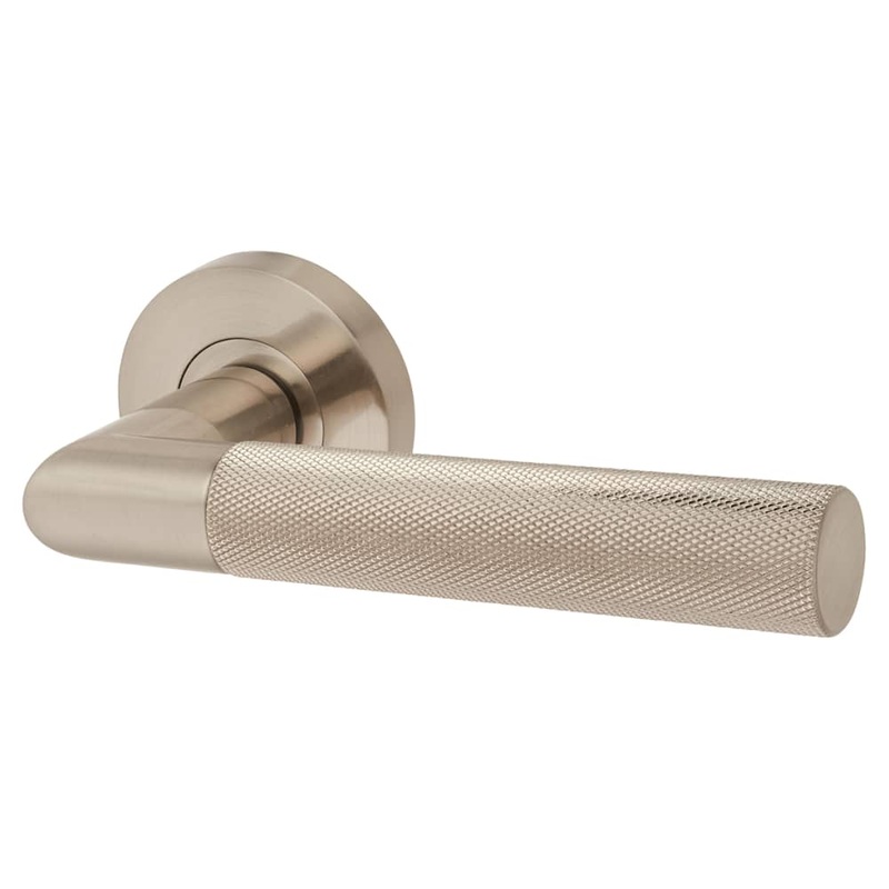 Jigtech Tactil Door Handle on Rose – Satin Nickel