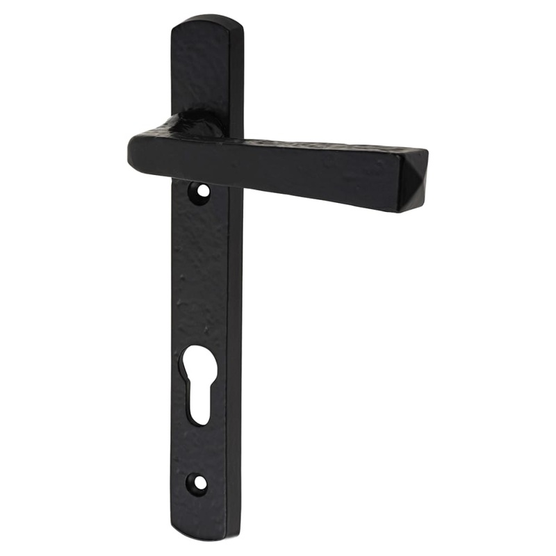 Olde Forge uPVC Multipoint Door Handle – 92mm c/c – Antique Black Iron