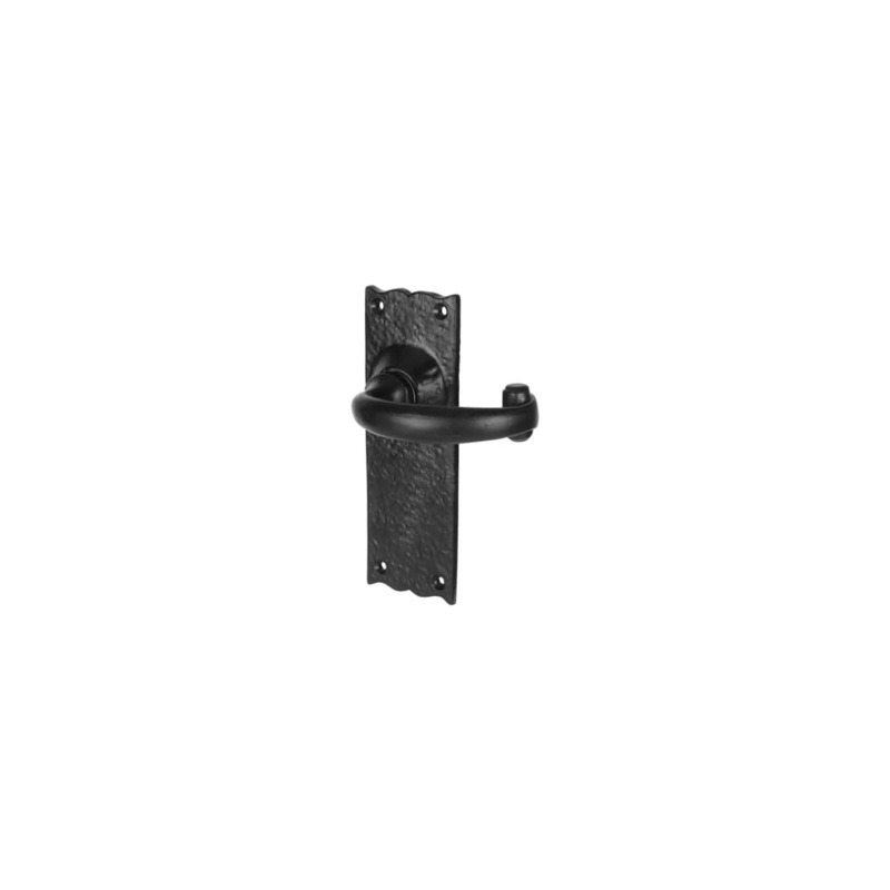 Olde Forge Windsor Tudor Latch Door Handle – 152 x 55mm – Antique Black Iron
