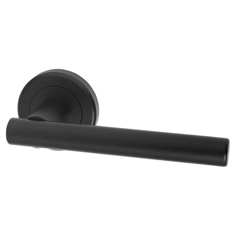 Serozzetta by Carlisle Brass Philadelphia Door Handle on Rose – Matt Black