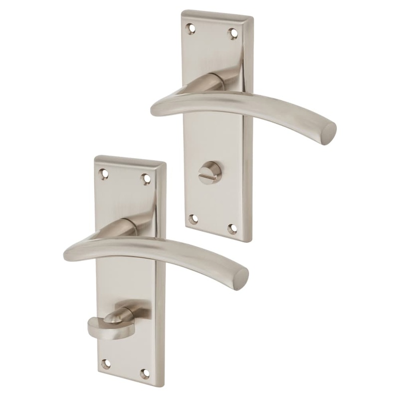 Serozzetta by Carlisle Brass Trenta Bathroom Door Handle – 150 x 50mm – Satin Nickel