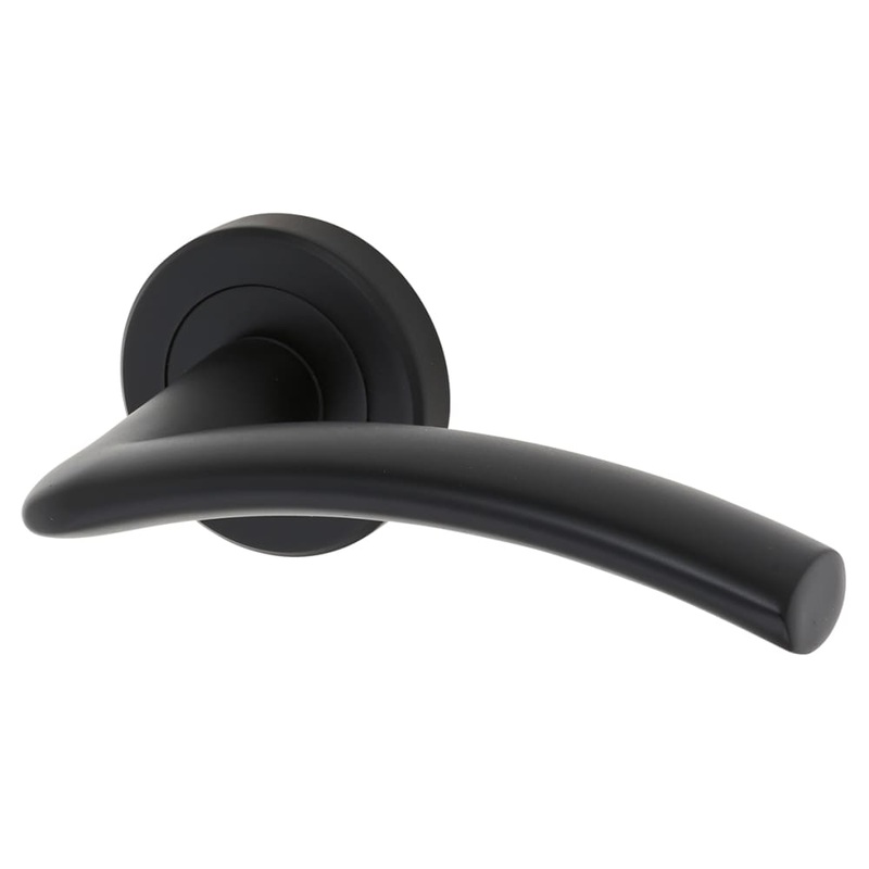 Serozzetta by Carlisle Brass Trenta Door Handle on Rose – Matt Black