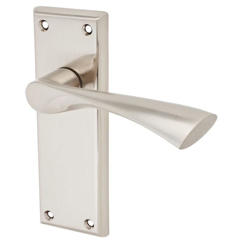 Serozzetta by Carlisle Brass Venti Latch Door Handle – 150 x 50mm – Satin Nickel